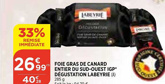 foie gras de canard entier du sud-ouest igp dégustation labeyrie
