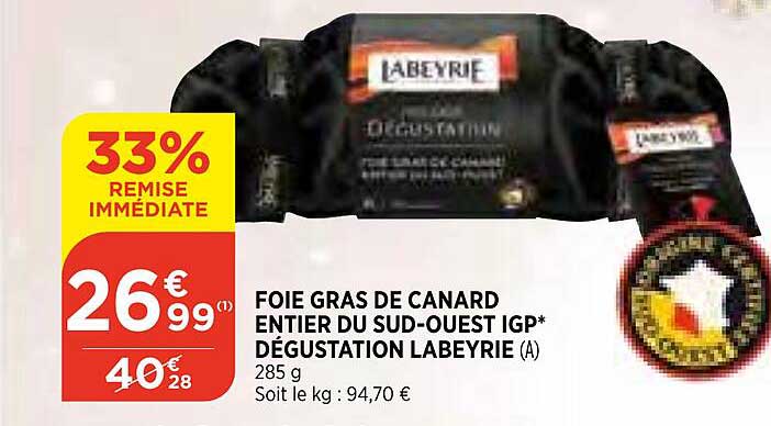 foie gras de canard entier du sud-ouest igp dégustation labeyrie