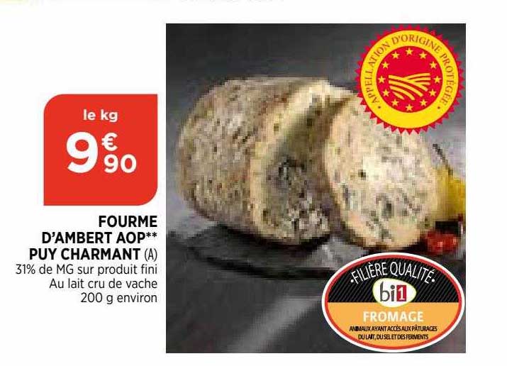 fourme d'ambert aop puy charmant