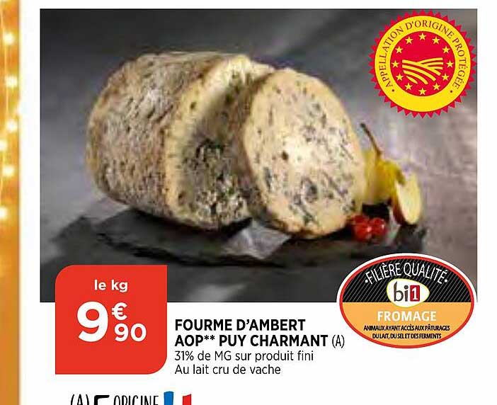 fourme d'ambert aop puy charmant