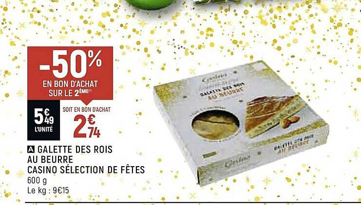 galette des rois au beurre casino sélection de fêtes