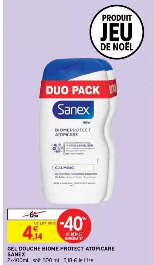 gel douche biome protect atopicare sanex