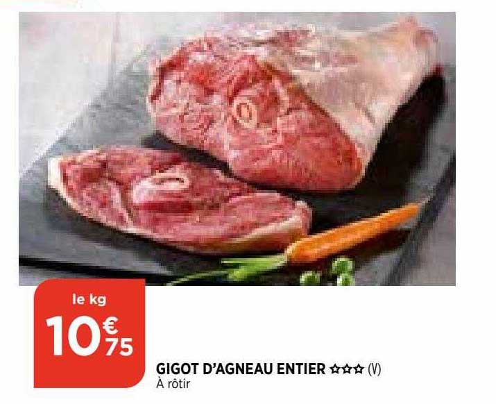 gigot d'agneau entier ***
