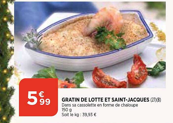 gratin de lotte et saint-jacques