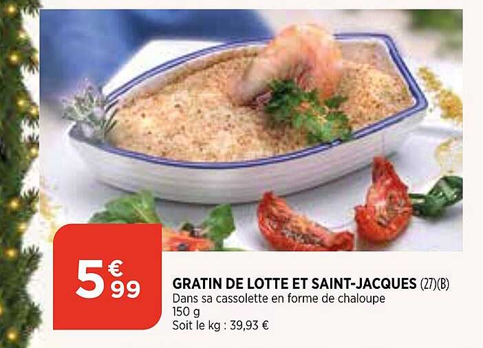 gratin de lotte et saint-jacques