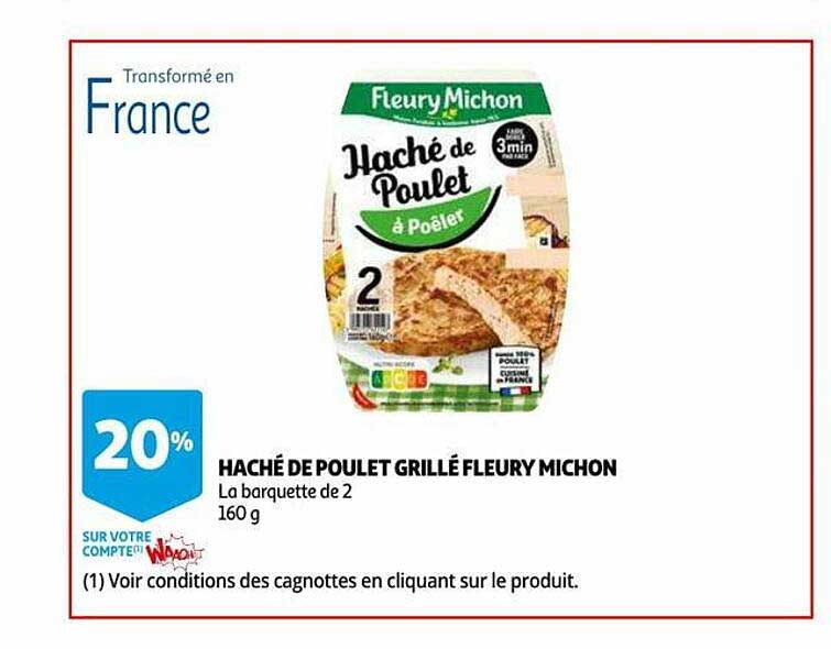 haché de poulet grillé fleury michon
