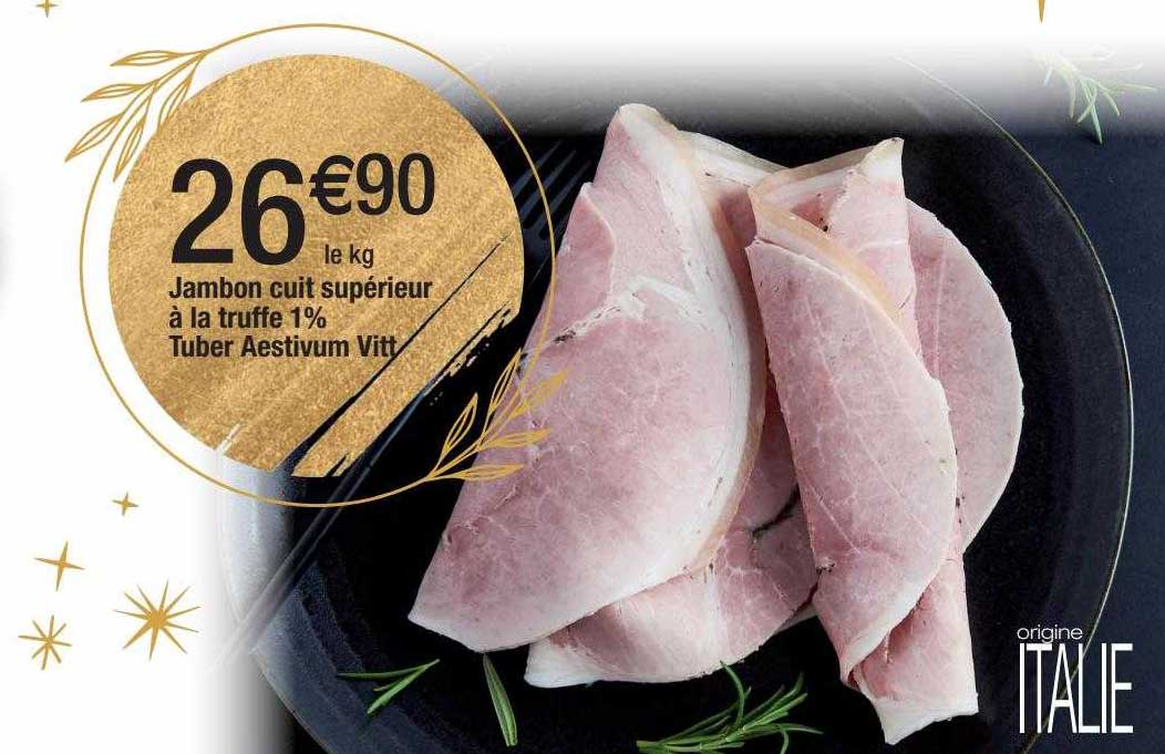 jambon cuit supérieur à la truffe 1% tuber aestivum vitt