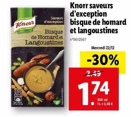 Knorr Saveurs D'exception Bisque De Homard Et Langoustines