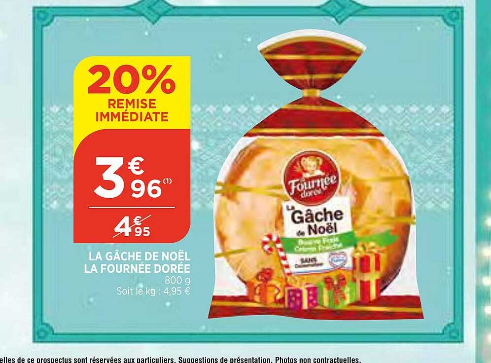 la gâche de noël la fournée dorée