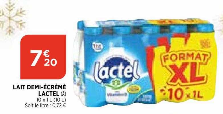 lait demi-écrémé lactel