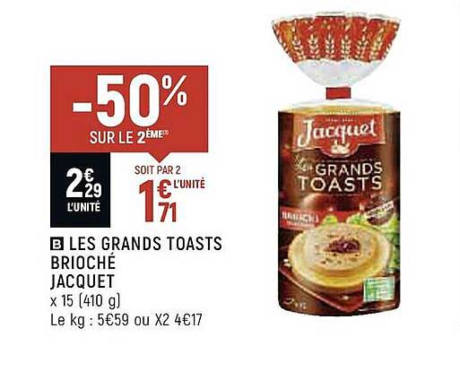 Les Grands Toasts Brioché Jacquet