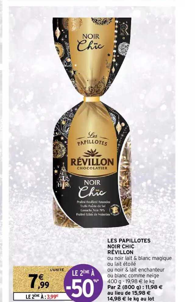 les papillotes noir chic révillon