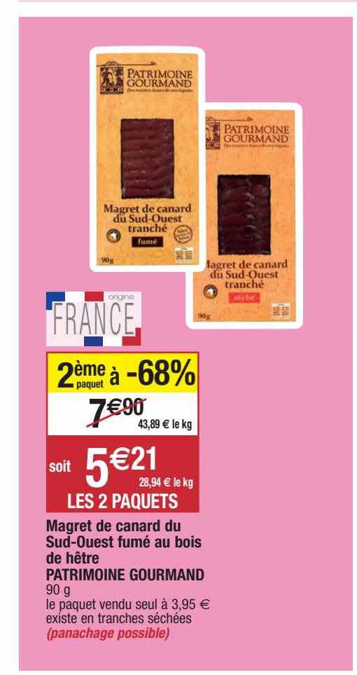 Magret De Canard Du Sud-ouest Fumé Au Bois De Hêtre Patrimoine Gourmand