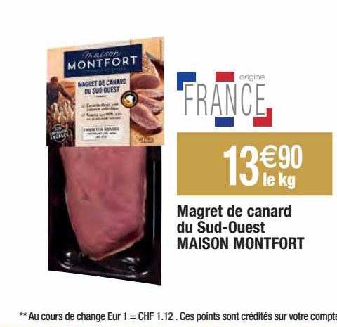 magret de canard du sud-ouest maison montfort