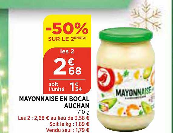 Mayonnaise En Bocal Auchan
