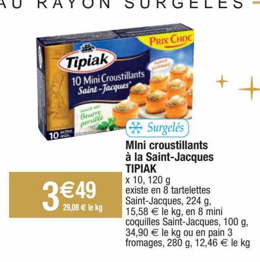 mini croustillants à la saint-jacques tipiak
