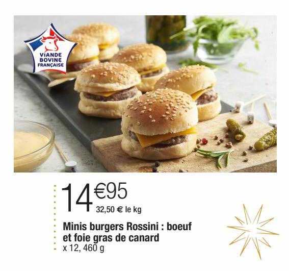 minis burgers rossini : boeuf et foie gras de canard