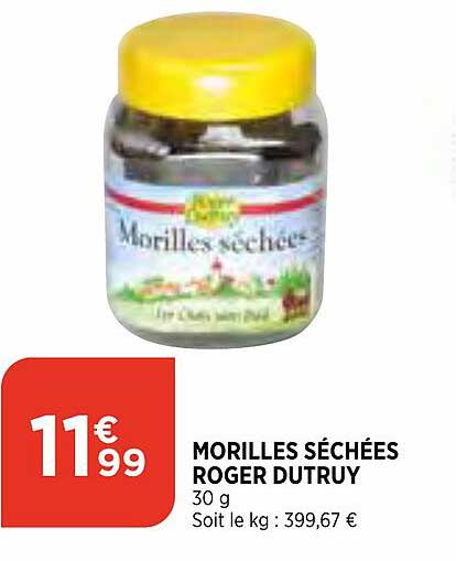 morilles séchées roger dutruy