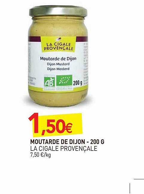 Moutarde De Dijon La Cigale Provençale - 200 G