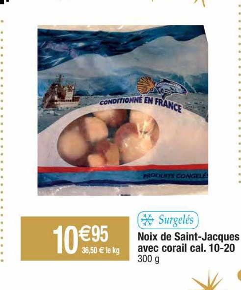 noix de saint-jacques avec corail