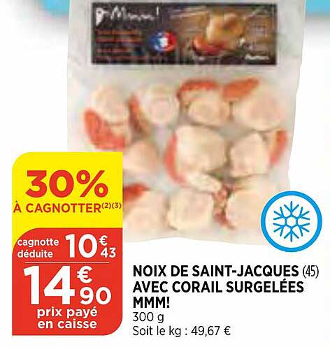 noix de saint-jacques avec corail surgelées mmm!