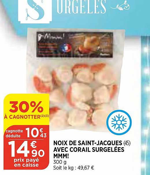 noix de saint-jacques avec corail surgelées mmm!
