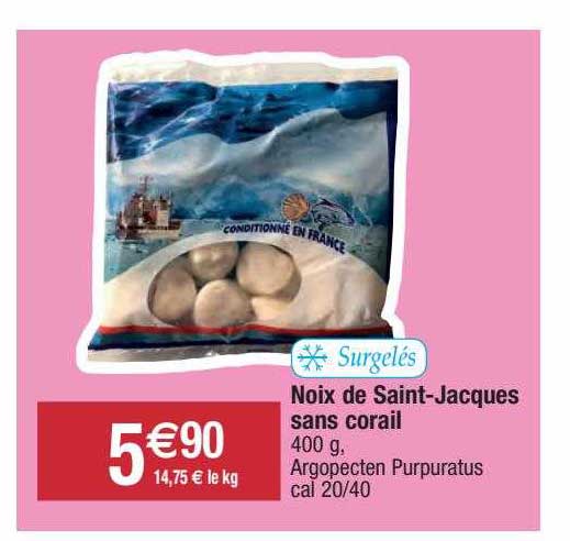 noix de saint-jacques sans corail