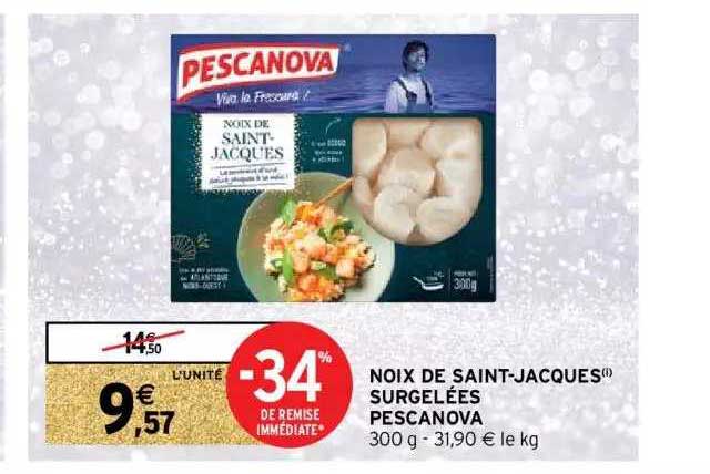 noix de saint-jacques surgelées pescanova