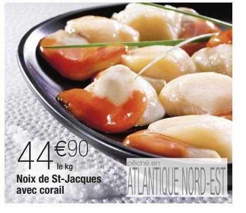 noix de st-jacques avec corail