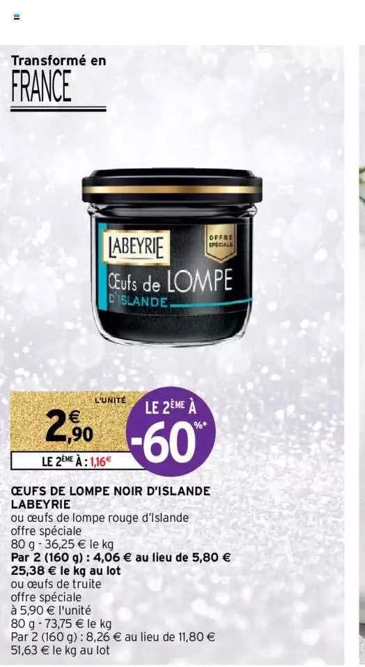 oeufs de lompe noir d'islande labeyrie