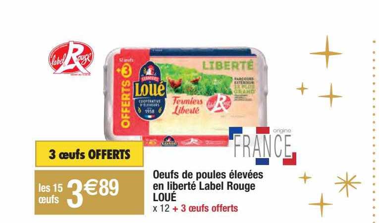 oeufs de poules élevées en liberté label rouge loué