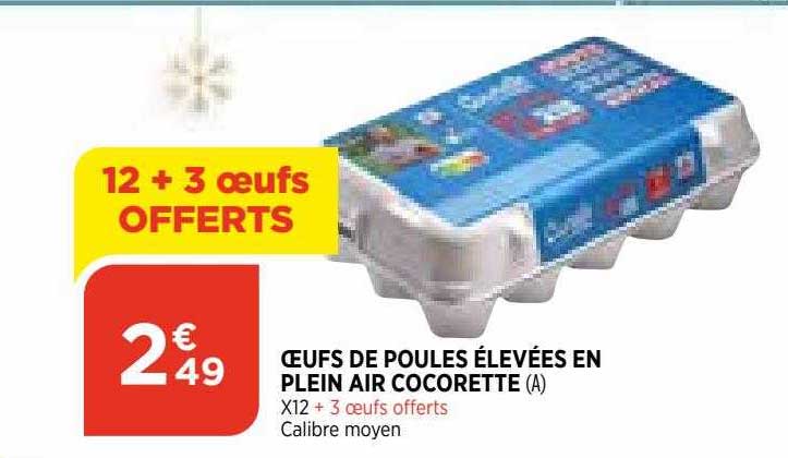 oeufs de poules élevées en plein air cocorette