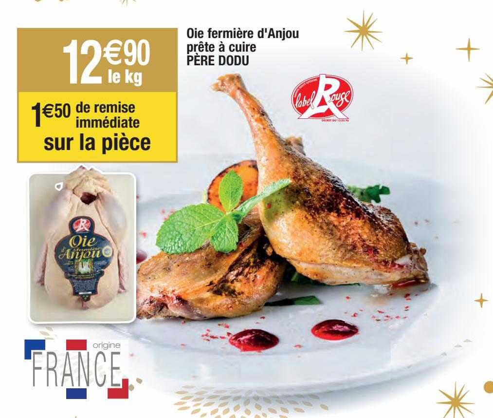 oie fermière d'anjou prête à cuire père dodu