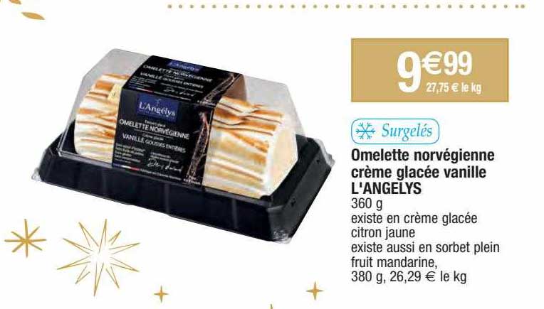 omelette norvégienne crème glacée vanille l'angelys