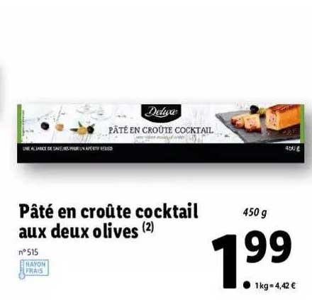 pâté en croûte cocktail aux deux olives deluxe
