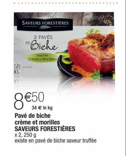 pavé de biche crème et morilles saveurs forestières