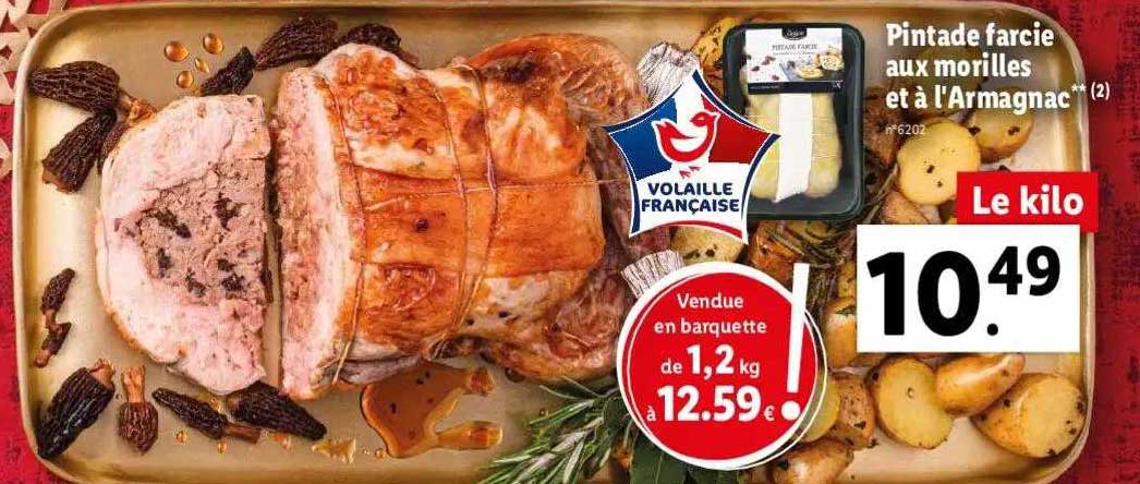 pintade farcie aux morilles et à l'armagnac deluxe
