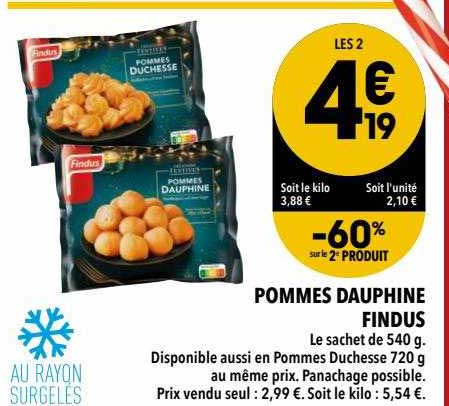 Pomme Dauphine Findus