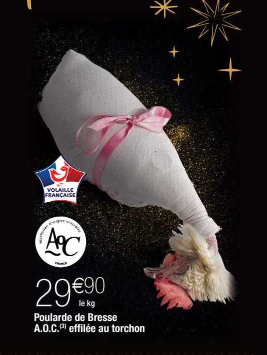 poularde de bresse a.o.c. effilée au torchon