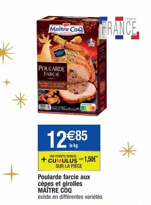 poularde farcie aux cèpes et girolles maître coq