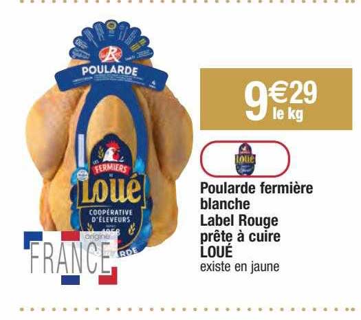 poularde fermière blanche label rouge prête à cuire loué