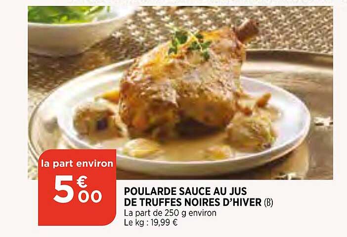 poularde sauce au jus de truffes noires d'hiver