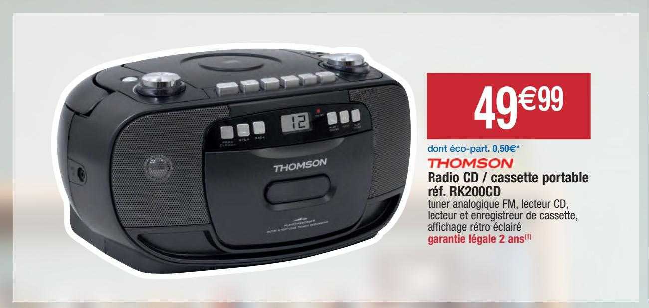 radio cd - cassette portable thomson