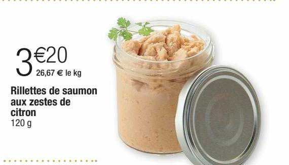 rillettes de saumon aux zestes de citron