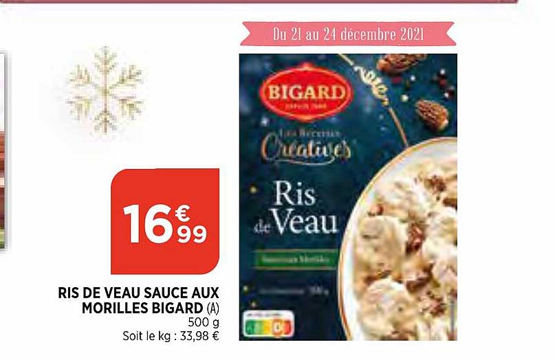 ris de veau sauce aux morilles bigard
