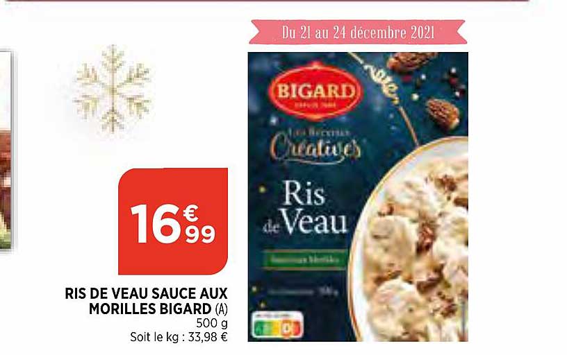 ris de veau sauce aux morilles bigard