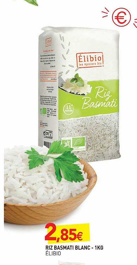 Riz Basmati Blanc - 1 Kg élibio