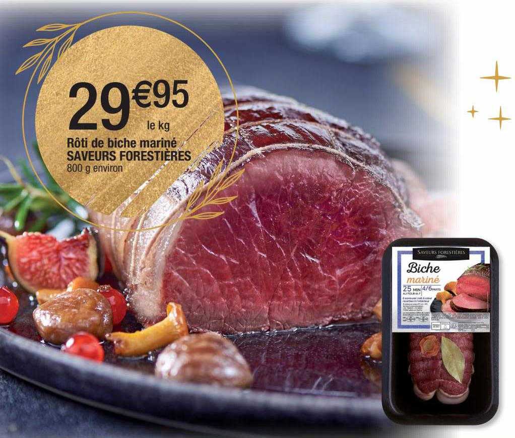 rôti de biche mariné saveurs forestières