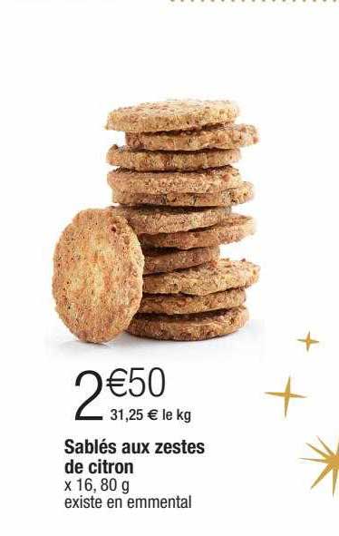 sablés aux zestes de citron