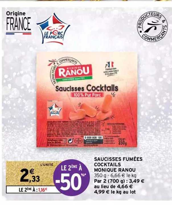 Saucisses Fumées Cocktails Monique Ranou